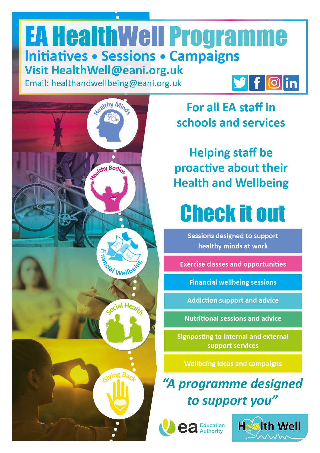 EA HealthWell Programme Poster Health Well